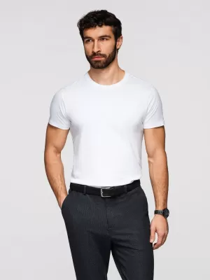 Pánské triko OMBRE OM-TSBS-0268 WHITE