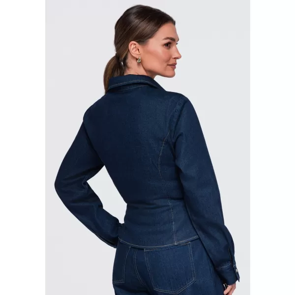  Dámská košile OMBRE OW-SH-E0070 NAVY BLUE 