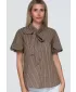 Dámská košile OMBRE OW-SH-E0067 BROWN