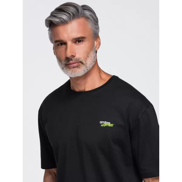  Pánské tričko OMBRE OM-TSPT-0284 BLACK 