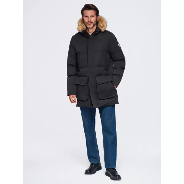  Pánská parka OMBRE OM-JALJ-0310 BLACK 