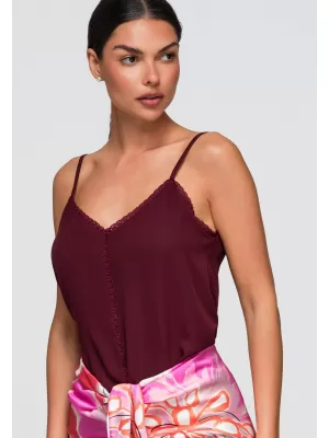 Dámské tílko OMBRE OW-TS-E0057 BURGUNDY