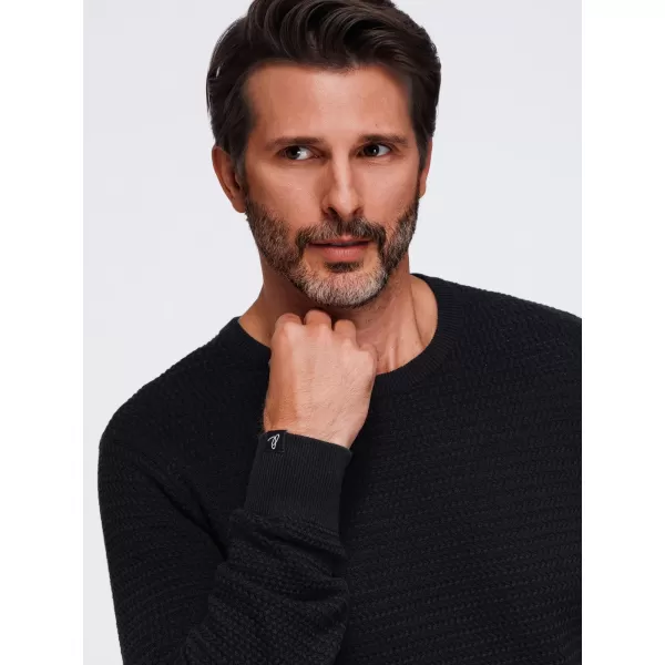 Pánský svetr OMBRE OM-SWSW-0119 BLACK 