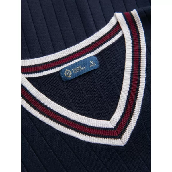  Pánské triko OMBRE OM-TSCT-0266 NAVY BLUE 