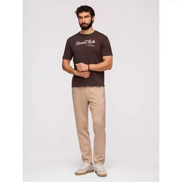  Pánské tepláky OMBRE OM-PSBC-0221 BEIGE 