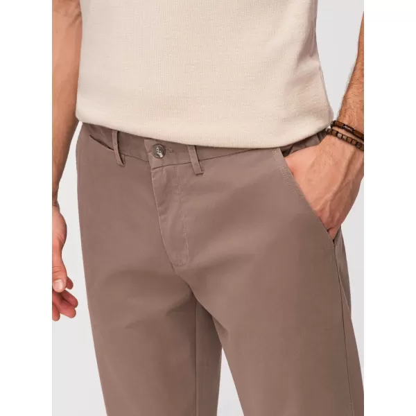  Pánské kalhoty OMBRE OM-PACP-0293 BROWN 
