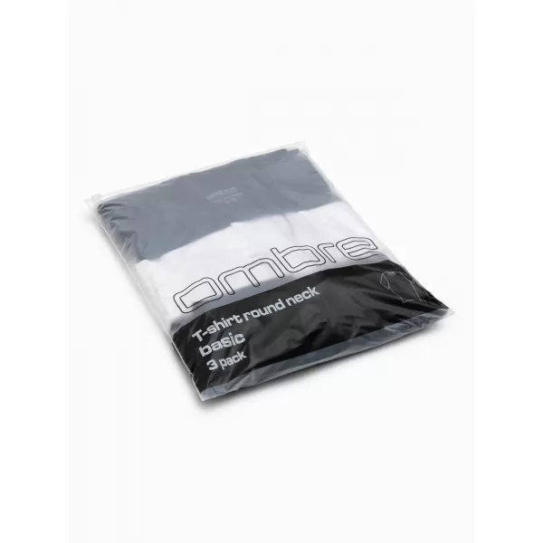  Pánské triko OMBRE OM-TSBS-0268 BLACK/WHITE/BLUE 
