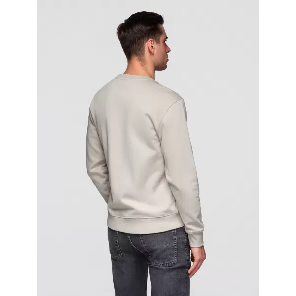  Pánská mikina OMBRE OM-SSBN-0271 LIGHT BEIGE 