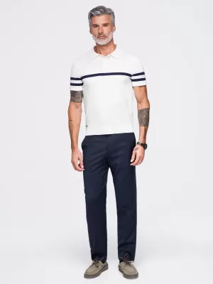 Pánské polo tričko OMBRE OM-POSS-0177 WHITE