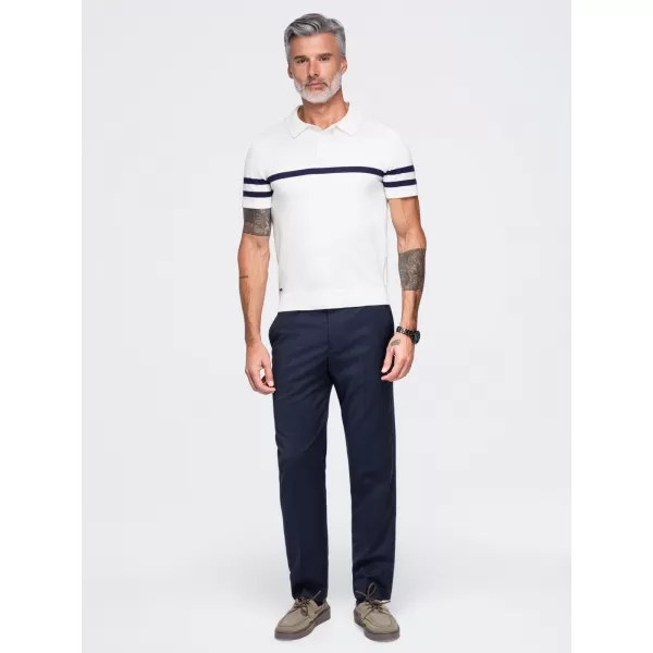  Pánské polo tričko OMBRE OM-POSS-0177 WHITE 