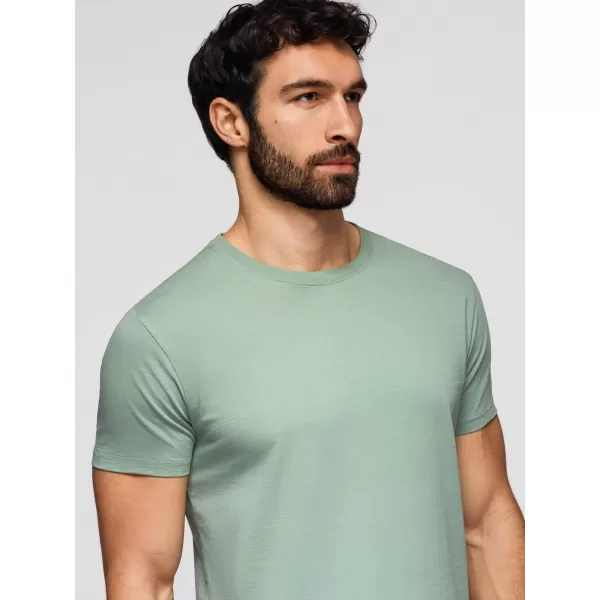  Pánské triko OMBRE OM-TSBS-0268 GREY-GREEN/WHITE/BEIGE 