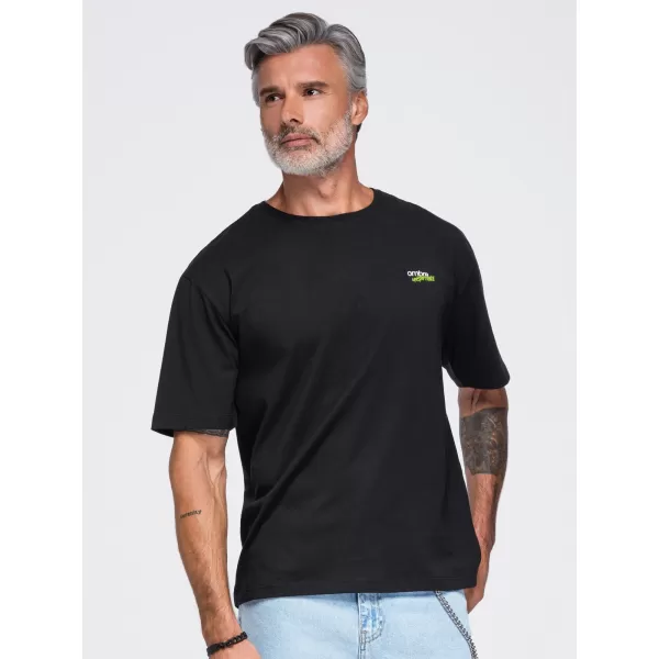  Pánské tričko OMBRE OM-TSPT-0284 BLACK 