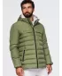 Pánská zimní prošívaná bunda OMBRE OM-JAHP-0305 OLIVE