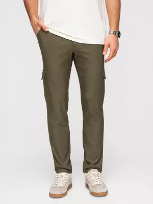 Pánské kalhoty OMBRE P1515 DARK OLIVE GREEN