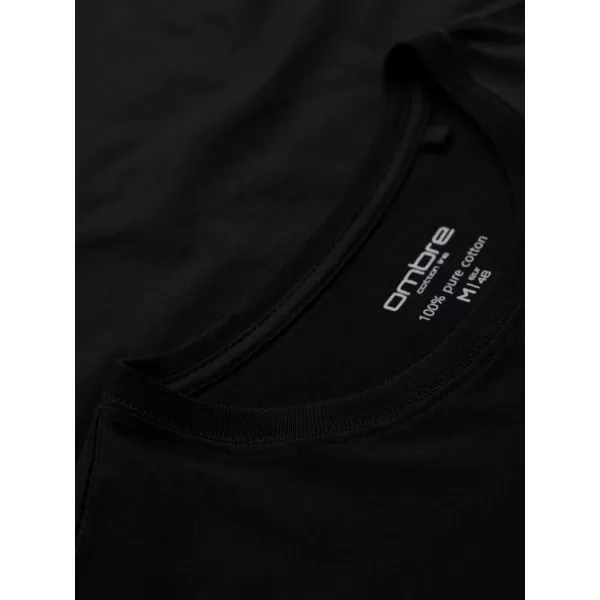  Pánské triko OMBRE OM-TSBS-0268 BLACK 