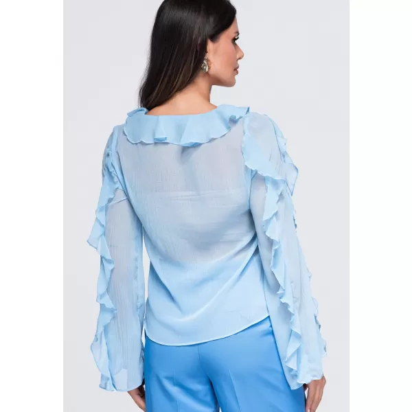  Dámská blůza OMBRE OW-TS-E0078 BLUE 