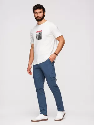 Pánské kalhoty OMBRE P1517 DARK BLUE