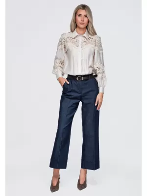 Dámská košile OMBRE OW-SH-E0075 BEIGE