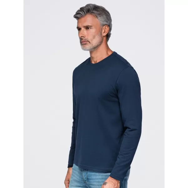  Pánské tričko OMBRE OM-LSBL-0142 NAVY BLUE 