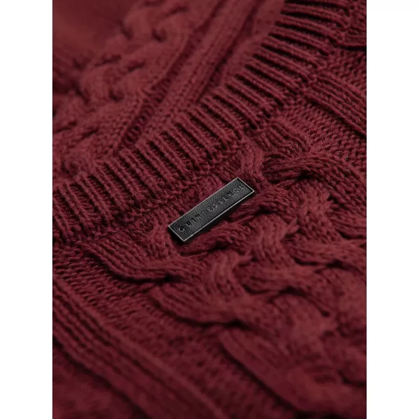  Pánský svetr OMBRE OM-SWSW-0191 BURGUNDY 