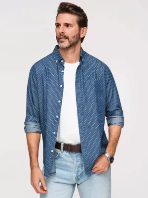 Pánská košile OMBRE K702 BLUE