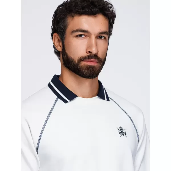  Pánská mikina OMBRE OM-SSNZ-0269 OFF-WHITE 