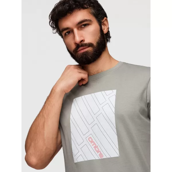  Pánské triko OMBRE OM-TSPT-0259 GREY 