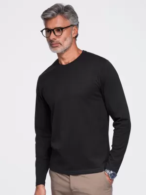 Pánské tričko OMBRE OM-LSBL-0142 BLACK