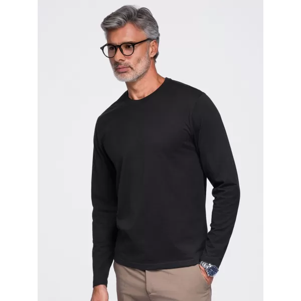  Pánské tričko OMBRE OM-LSBL-0142 BLACK 