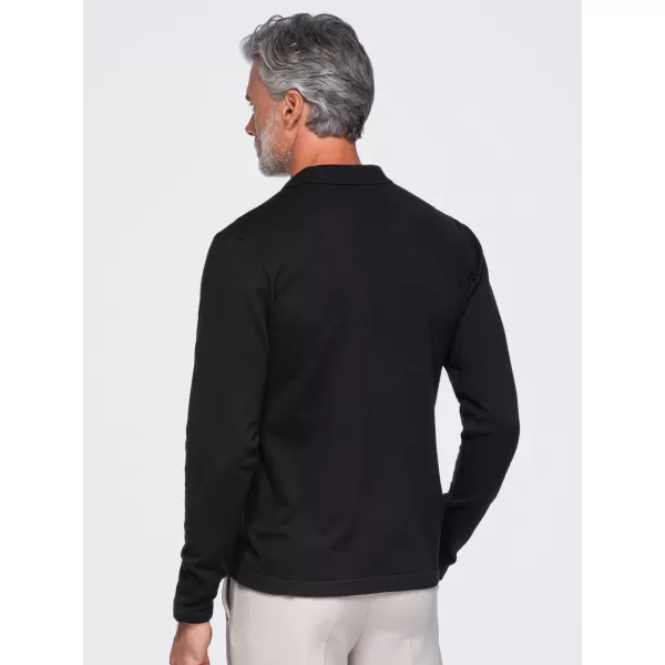  Pánská triko s límečkem OMBRE OM-POLS-0138 BLACK 