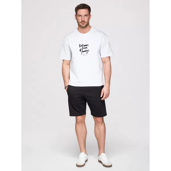  Pánský set kraťas OMBRE Z124 BLACK/BEIGE 