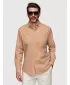 Pánská košile OMBRE N-OM-SHCS-0134 LIGHT BROWN