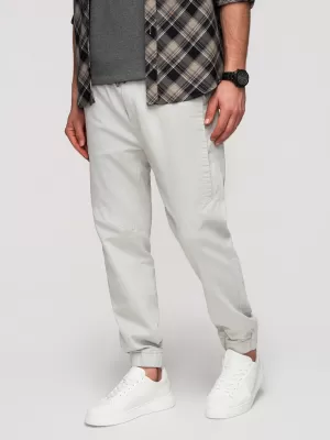 Pánské kalhoty OMBRE P1521 LIGHT GREY