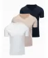 Pánské triko OMBRE OM-TSBS-0281 WHITE/SAND/NAVY