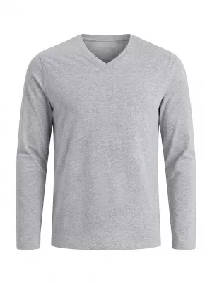 Pánské tričko OMBRE L171 GREY MELANGE