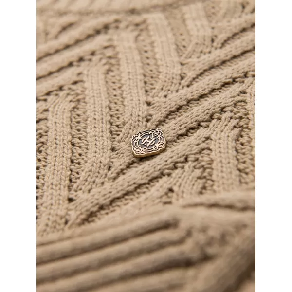  Pánský svetr OMBRE OM-SWSW-0190 SAND 