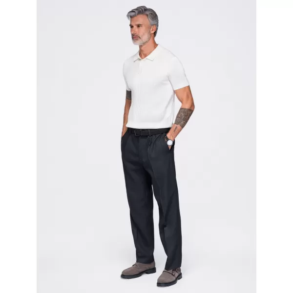  Pánské polo tričko OMBRE OM-POSS-0180 OFF-WHITE 