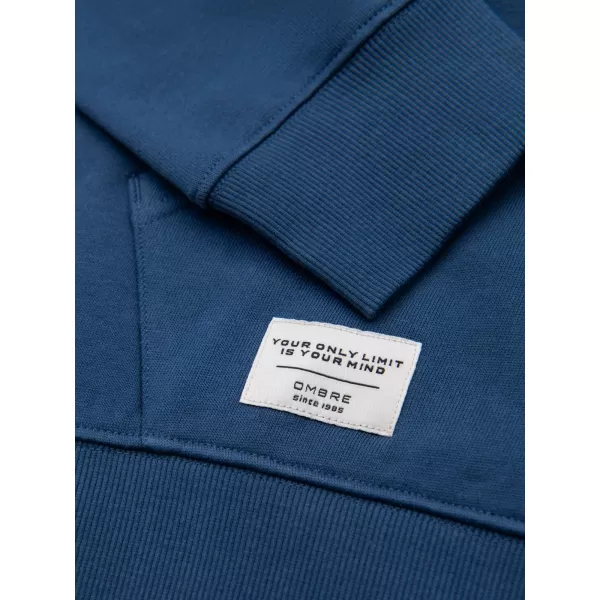  Pánská mikina OMBRE OM-SSBN-0270 NAVY BLUE 