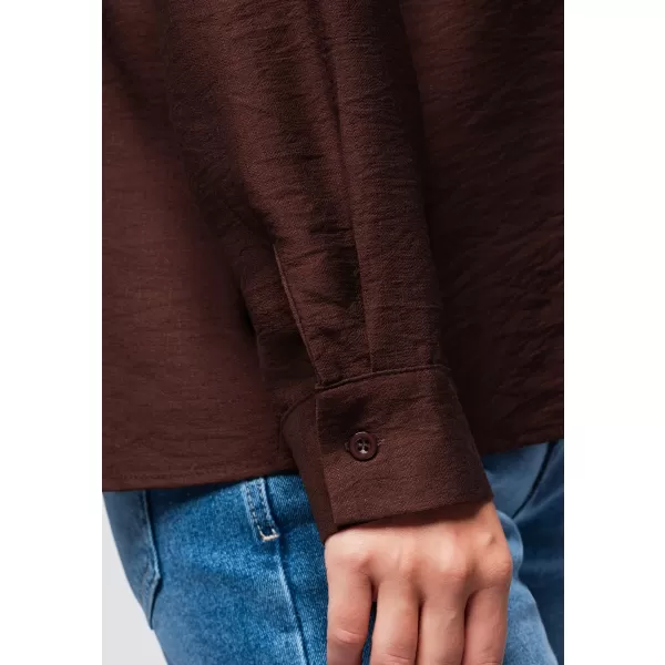  Dámská košile OMBRE OW-SH-E0073 BROWN 