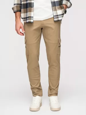 Pánské kalhoty OMBRE P1517 KHAKI