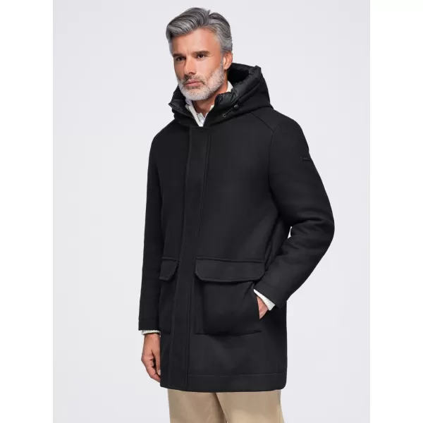  Pánská parka OMBRE OM-COWC-0161 BLACK 