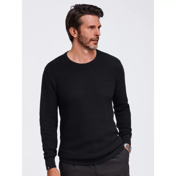  Pánský svetr OMBRE OM-SWSW-0119 BLACK 