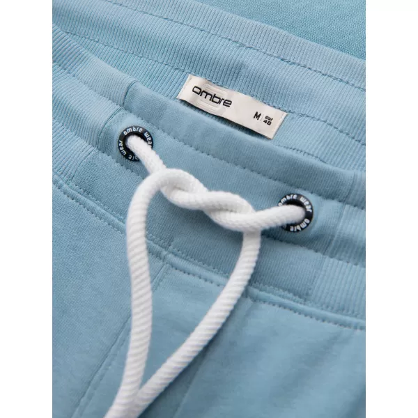  Pánské tepláky OMBRE OM-PABS-0304 LIGHT BLUE 