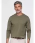 Pánské tričko OMBRE OM-LSBL-0142 DARK OLIVE