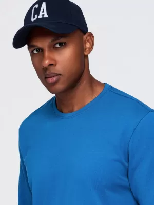 Pánské tričko OMBRE OM-LSBL-0142 BLUE