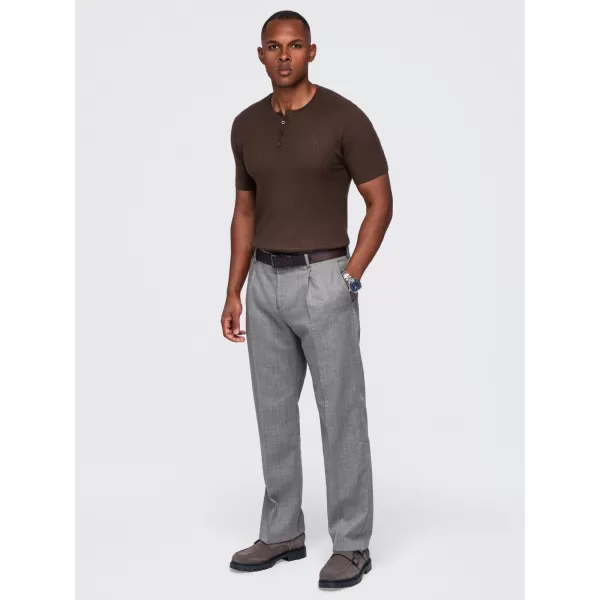  Pánské tričko OMBRE OM-TSCT-0304 BROWN 