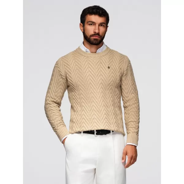  Pánský svetr OMBRE OM-SWSW-0190 SAND 