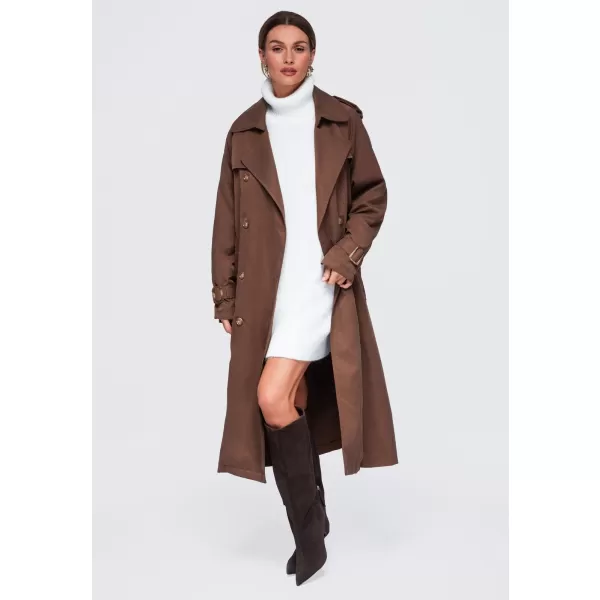  Dámský kabát OMBRE OW-COLC-0121 BROWN 