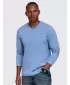 Pánské tričko OMBRE OM-LSBL-0143 LIGHT DENIM