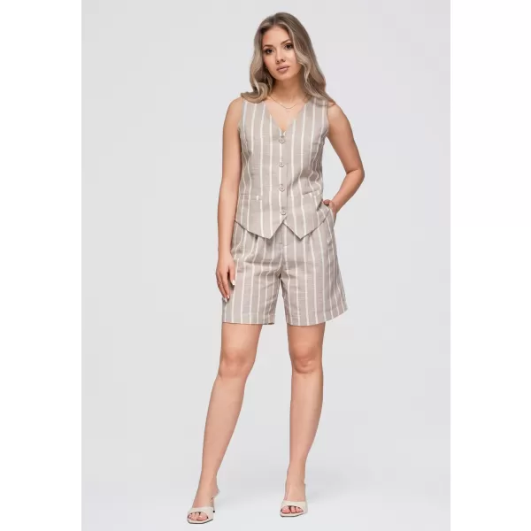  Dámské kraťasy OMBRE OW-ST-E0017 BEIGE 